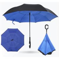Зонт обратного сложения (зонт наоборот) Синий