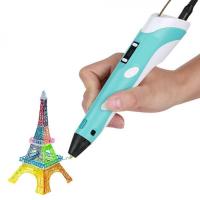 3D ручка 3DPEN-2 с LCD дисплеем голубая