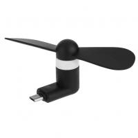 Мини вентилятор для телефона micro USB, черный