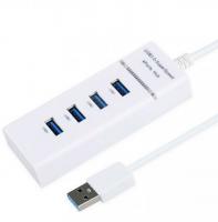 Хаб 4-Ports USB 3.0-SuperSpeed 5Gbps (Белый)