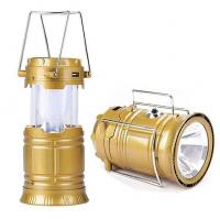 Кемпинговый фонарь-светильник с солнечной батареей Camping Lantern (Золотистый)