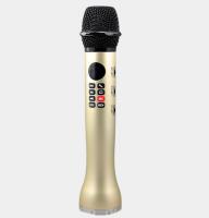 Беспроводной Bluetooth караоке микрофон L-598 с функцией записи (Золото)