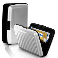 Кейс для кредитных карт Антивор Security Credit Card Wallet, серебристый