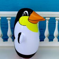 Надувная игрушка-неваляшка Пингвин 35 см, черный
