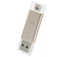 Флешка HOCO UD2 32GB для Apple iPhone, iPad (Lightning), золотой