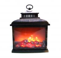 Декоративный светильник камин с имитацией пламени, 40х30х13 см