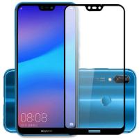 Защитное стекло с рамкой для Huawei P20 Lite (черный)