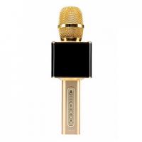 Беспроводной караоке микрофон с встроенным динамиком Magic Karaoke YS-10, золотой / черная колонка