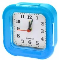 Часы-будильник квадратные 8129, голубые