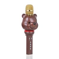 Микрофон для караоке беспроводной Медведь U70 коричневый
