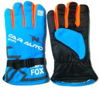 Перчатки мужские зимние CAR AUTO SPORTS, голубой/оранжевый