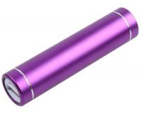 Аккумулятор Power Bank (Металлический Цилиндр) 2600mAh, фиолетовый