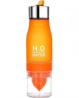 Бутылка для воды с соковыжималкой H2O WATER 600 мл, желтая