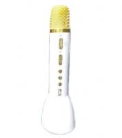 Беспроводной караоке микрофон Magic Karaoke Y-60, белый/золотой