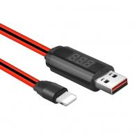 Дата-кабель HOCO U29 Lightning с LED дисплеем 1 м, красный