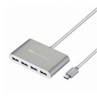 Кабель Хаб Hoco HB3 Type-C to 4 Ports USB Hub 1м Silver