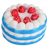 Игрушка-антистресс "Клубничный торт" с ароматом, голубой