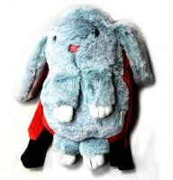 Детский рюкзачок в форме игрушки Кролик (Серый/красный)