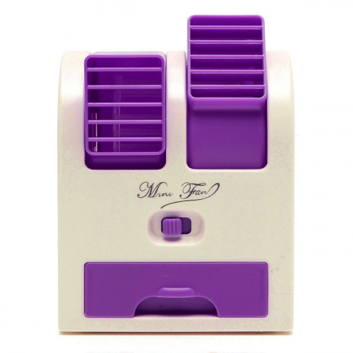 Настольный мини кондиционер-вентилятор MINI FAN HB-168 с USB, фиолетовый
