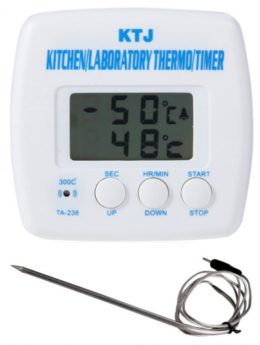Электронный термометр с щупом и таймером KTJ TA-238