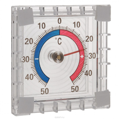 Термометр оконный биметаллический квадратный