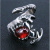 Кольцо-коготь Скорпион с красным камнем, размер 20