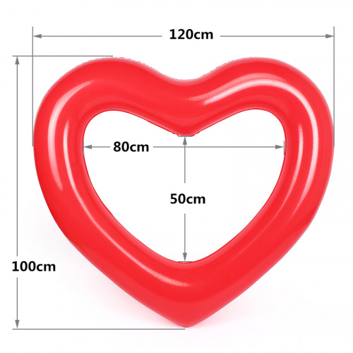 Надувной круг Сердце 120 см красный