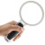 Лупа ручная круглая 5x-90мм с подсветкой (2 LED) Magnifier 77390B