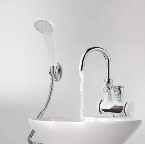 Проточный водонагреватель с душем Instant Electric Heating Water Faucet & Shower
