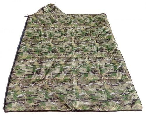 Спальный мешок 200x80 см (до -15°С), камуфляж лес