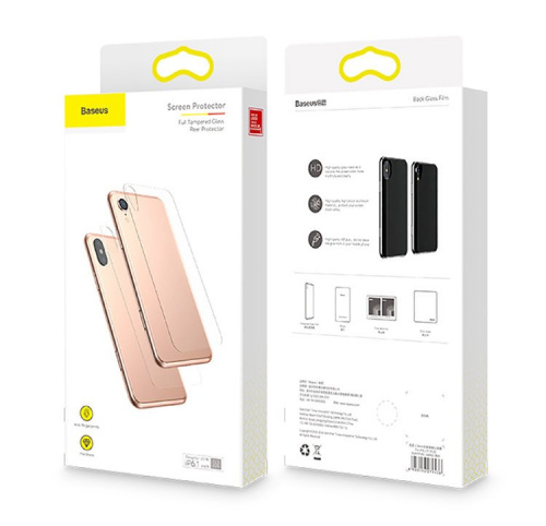 Защитное стекло Baseus Full Tempered Glass Rear Protector (SGAPIPH65-ABM02) для iPhone XS (Transparent)