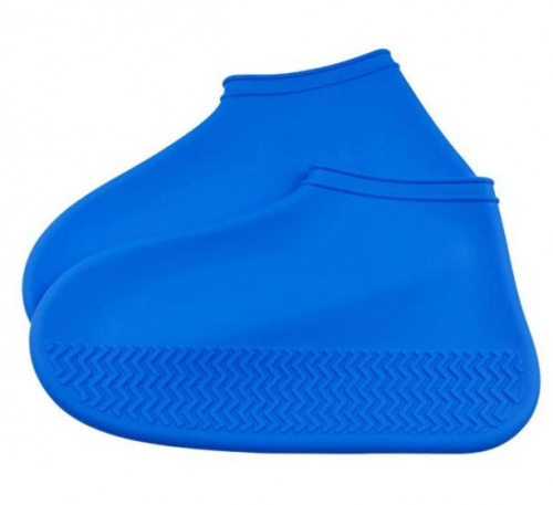 Силиконовые чехлы бахилы для обуви размер L (42-45) синие