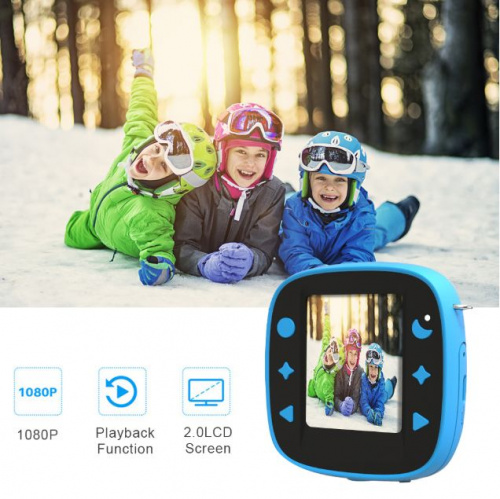 Детская экшн-камера Waterproof for Kids (Голубой)