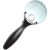 Лупа ручная круглая с подсветкой (2 LED), черно-серебристая G789-090
