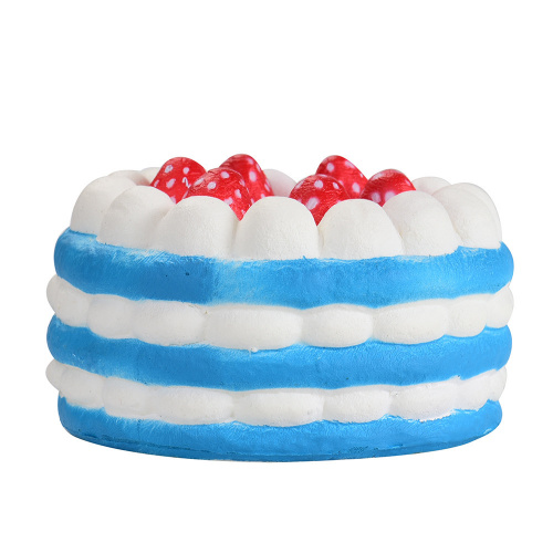 Игрушка-антистресс "Клубничный торт" с ароматом, голубой