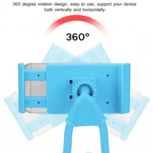 Универсальный держатель на шею для смартфона (поворот 360 градусов) синий