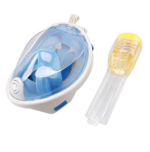 Полнолицевая маска для снорклинга (взрослая) FREE BREATH (L/XL Blue)