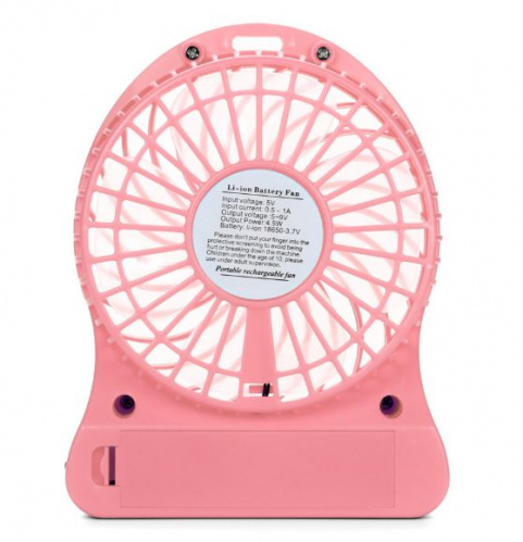 Настольный вентилятор Mini Fan на аккумуляторе розовый