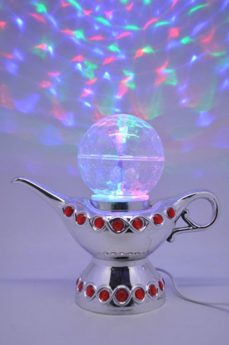 Светильник диско-лампа Full Color Rotating Lamp (Лампа Аладдина) Silver