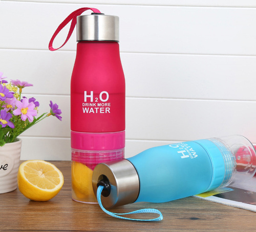 Бутылка для воды с соковыжималкой H2O WATER 600 мл, красная