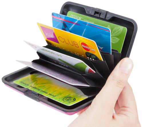Кейс для кредитных карт Антивор Security Credit Card Wallet, серебристый