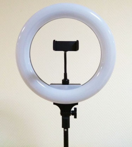 Кольцевая светодиодная лампа на штативе 31см с держателем для телефона