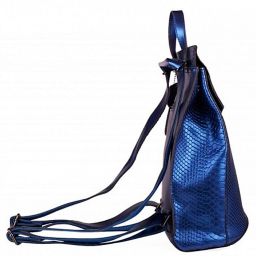 Женский кожаный рюкзак 7788 Темно-синий