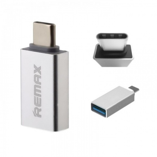 Переходник Type-C USB 3.0 OTG Remax RA-OTG1 серебристый