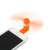 Мини вентилятор для телефона Lightning, оранжевый