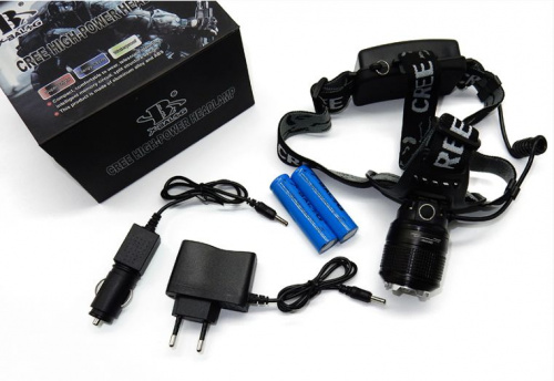 Налобный аккумуляторный светодиодный фонарь BL- 2199-2 Cree ZOOM