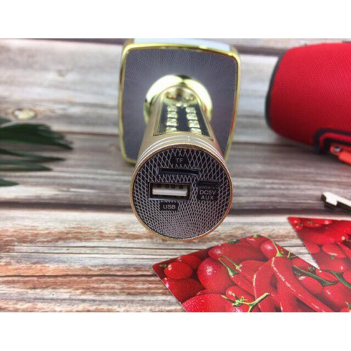 Беспроводной караоке микрофон со встроенной колонкой Magic Karaoke SU·YOSD YS-918, золото