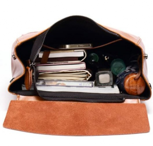 Женская кожаная сумка-рюкзак 6688 1 Brown