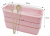 Ланч-бокс тройной LUNCH BOX 900 мл, розовый