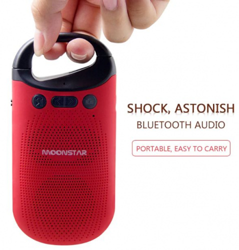 Портативная колонка Bluetooth MOONSTAR Z12, красная